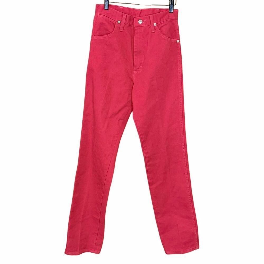 Vintage Wrangler Red Western Jeans Women’s Size 7 USA Made 27x34 rodeo cowgirl